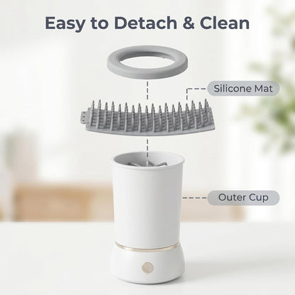 Electric Dog Paw Cleaner and Massager, Portable USB Rechargeable Paw Washing Cup, Automatic Foot Cleaning Machine for Small Dogs